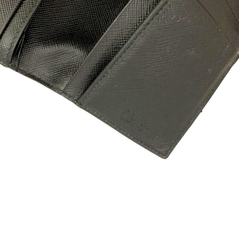 Prada Logo Saffiano Leather Long Bifold