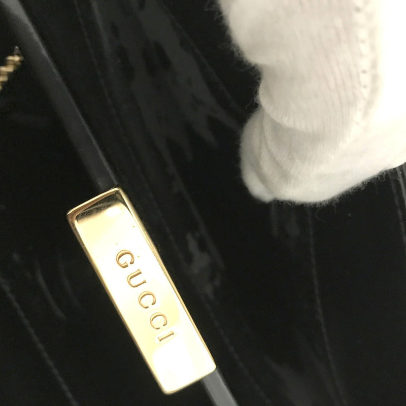 Gucci Patent Leather Shoulder Tote Bag