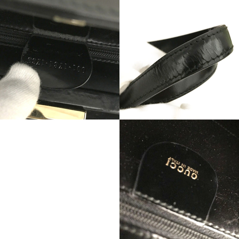 Gucci Patent Leather Shoulder Tote Bag