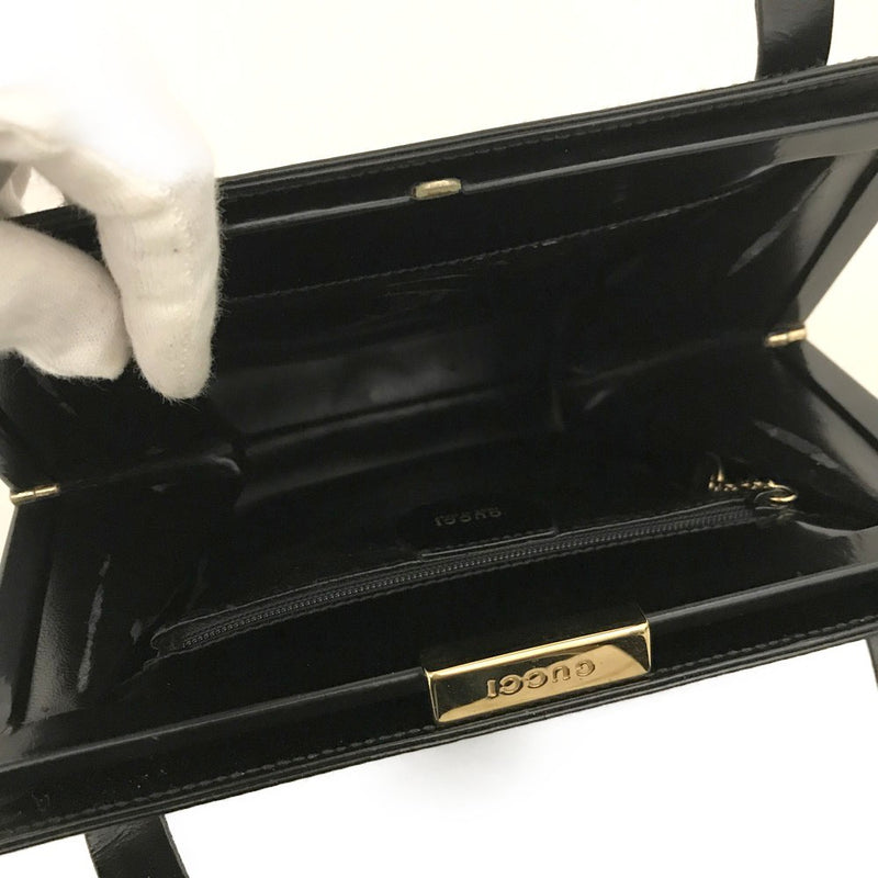 Gucci Patent Leather Shoulder Tote Bag