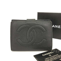 Chanel Cc Logo Grained Calfskin Bifold