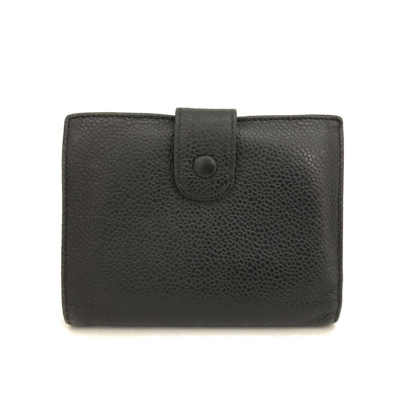 Chanel Cc Logo Grained Calfskin Bifold