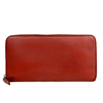 Prada Saffiano Leather Zip Around Long