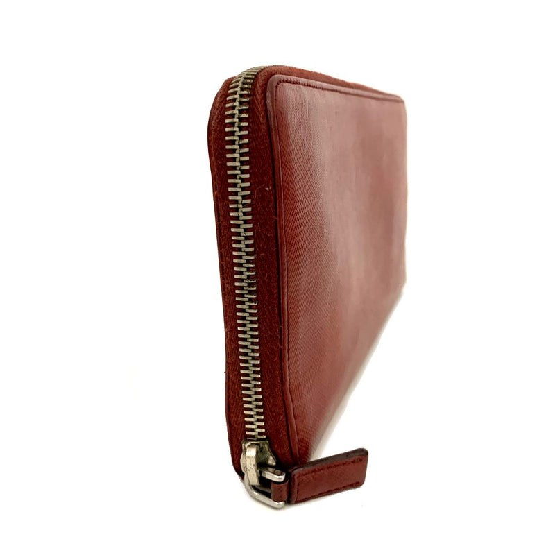 Prada Saffiano Leather Zip Around Long