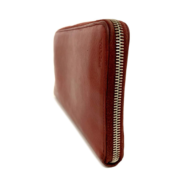 Prada Saffiano Leather Zip Around Long