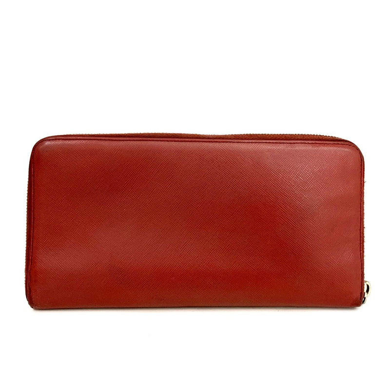 Prada Saffiano Leather Zip Around Long