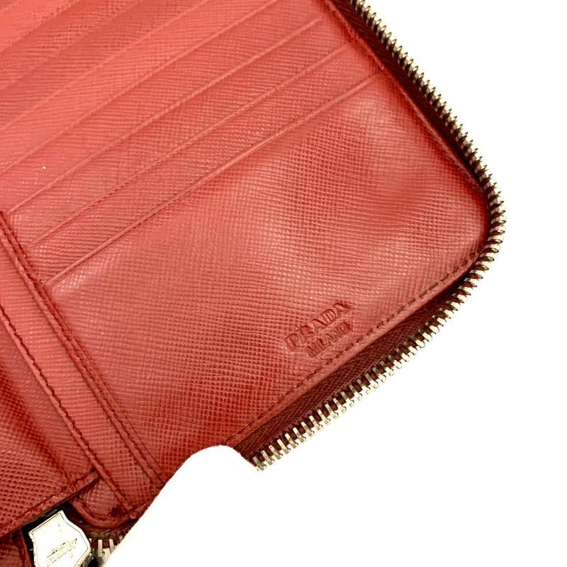 Prada Saffiano Leather Zip Around Long