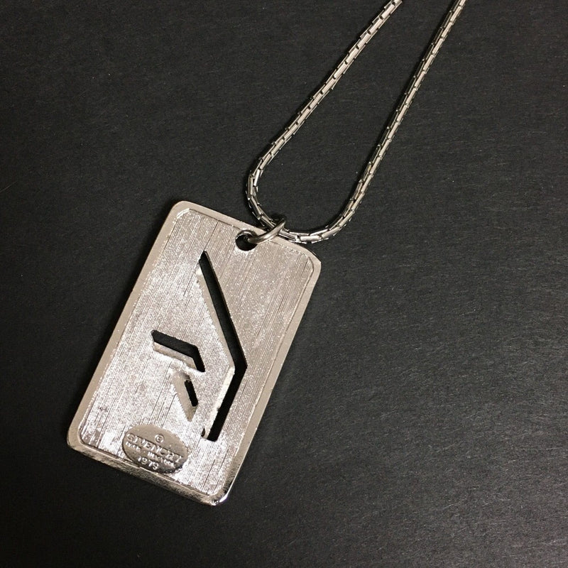 Givenchy G Logo Plate Rhinestone Silver