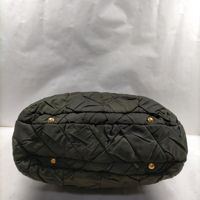 Prada Hand Bag Green Nylon