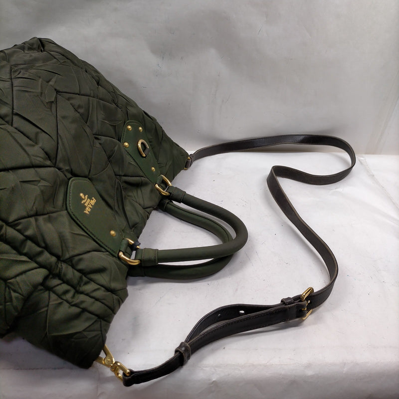 Prada Hand Bag Green Nylon