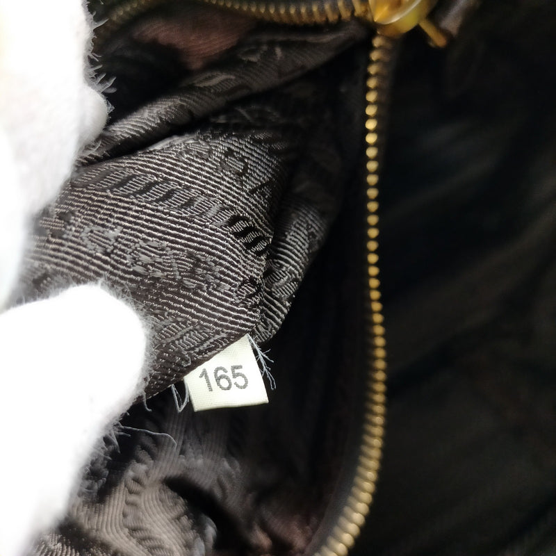 Prada Hand Bag Green Nylon