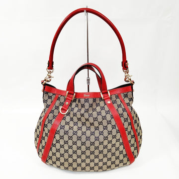 Gucci Tote Bag Navy Blue Canvas
