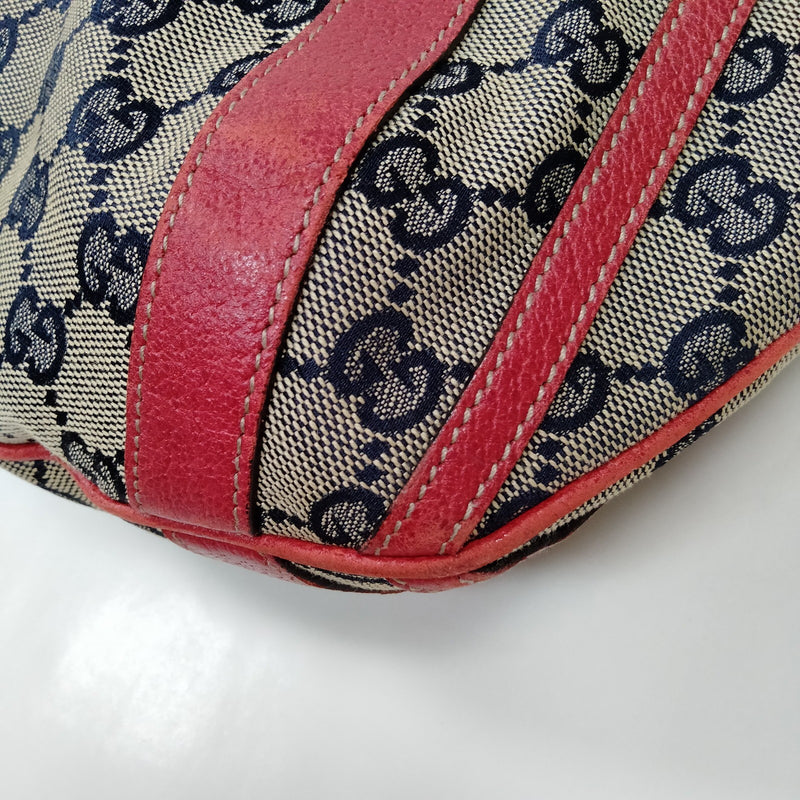 Gucci Tote Bag Navy Blue Canvas