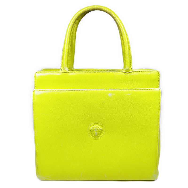 Versace Hand Bag Yellow Leather