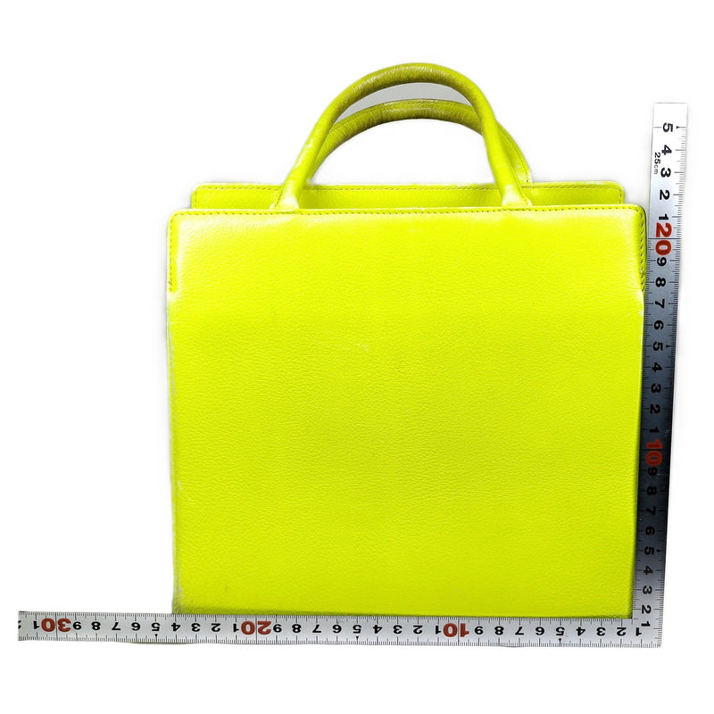 Versace Hand Bag Yellow Leather