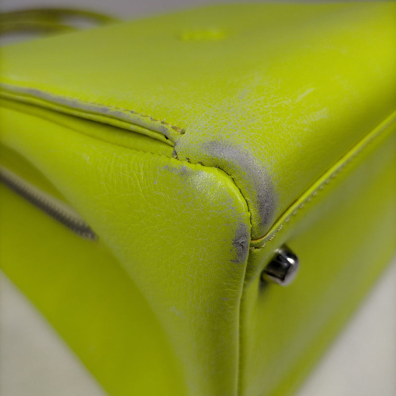 Versace Hand Bag Yellow Leather