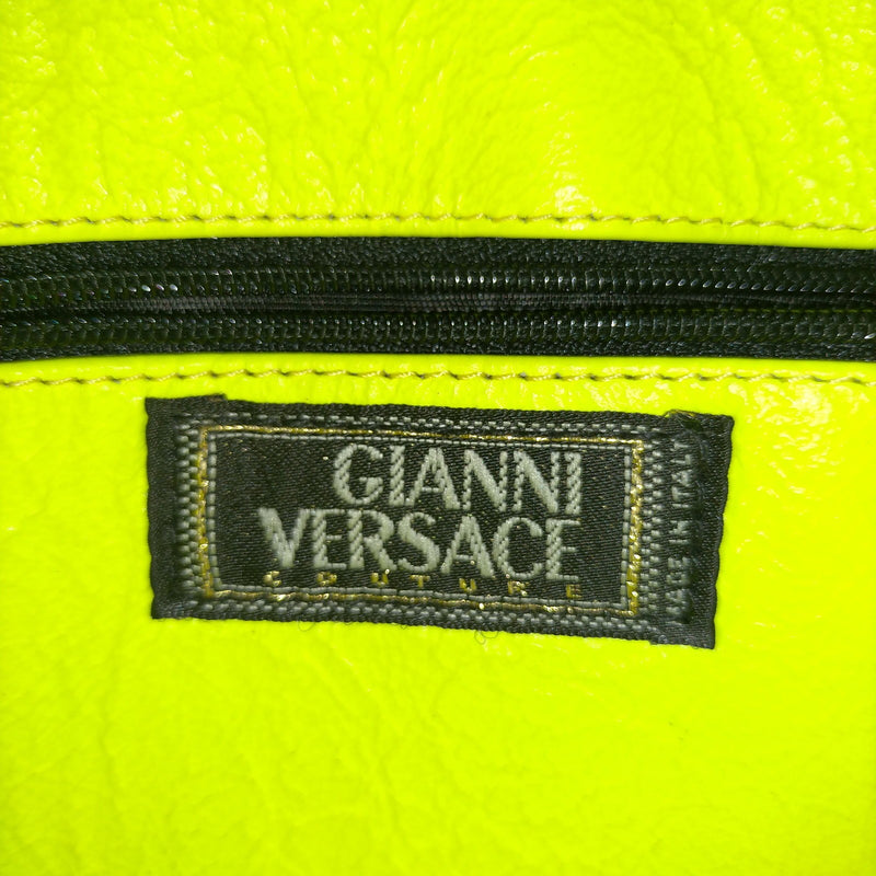 Versace Hand Bag Yellow Leather