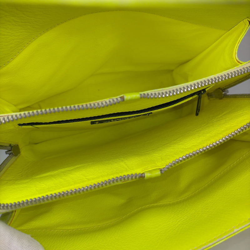 Versace Hand Bag Yellow Leather