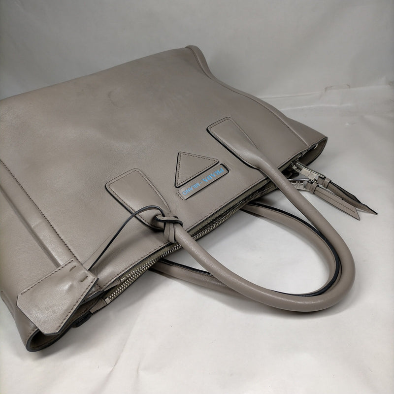 Prada Hand Bag Brown Leather