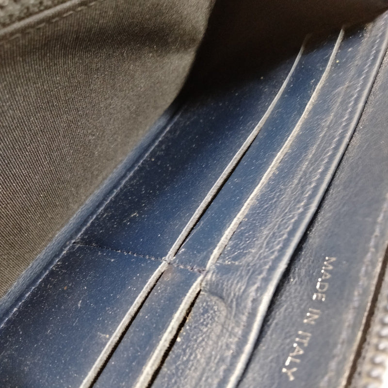 Chanel Long Wallet Navy Blue Caviarskin