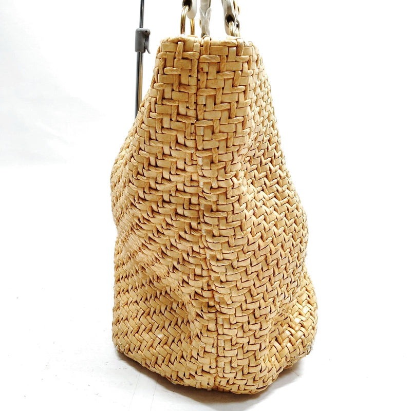 Miu Tote Bag Brown Straw