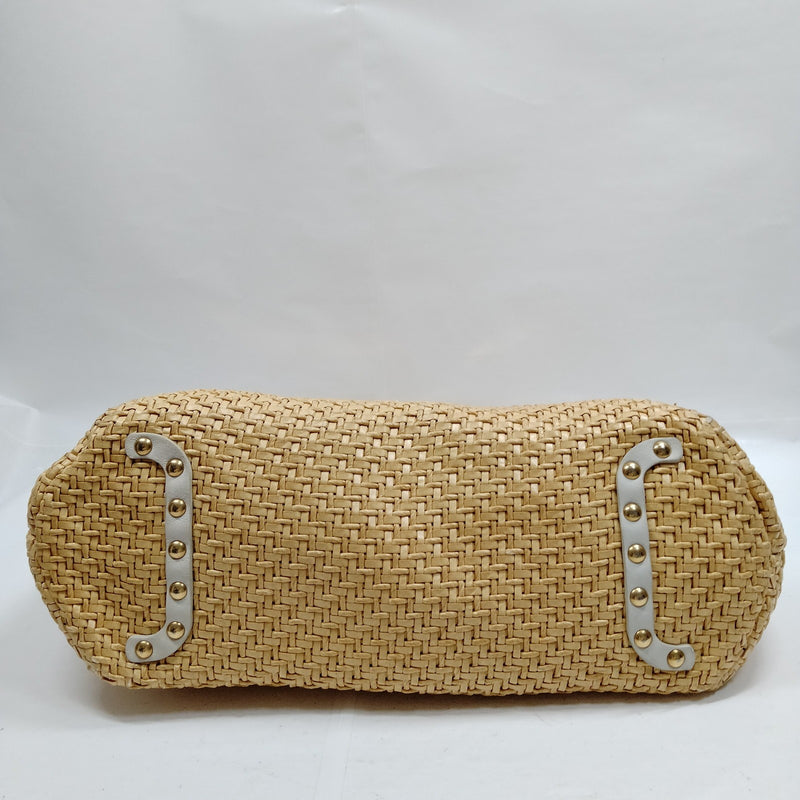 Miu Tote Bag Brown Straw