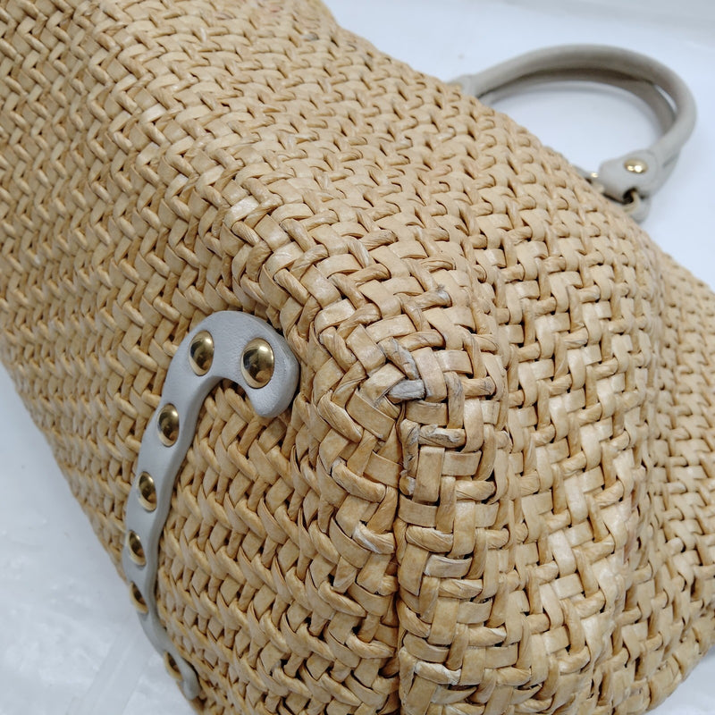 Miu Tote Bag Brown Straw