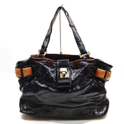 Chloe Hand Bag Black Patent Leather