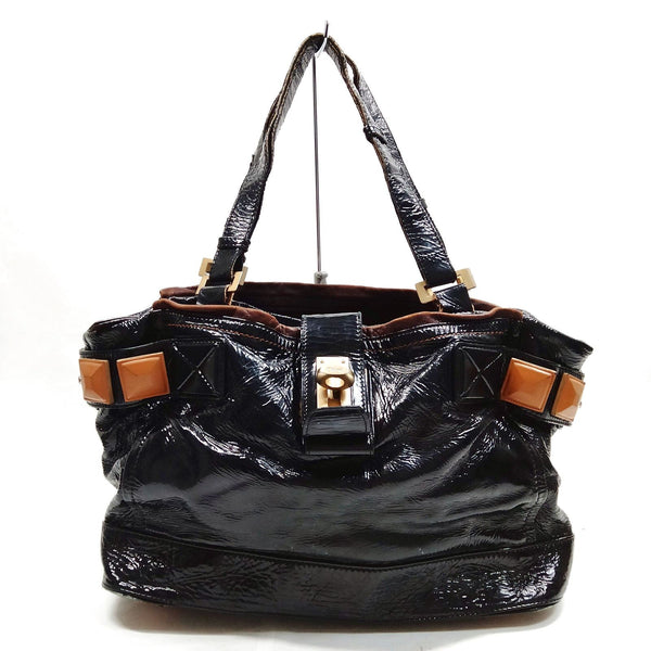 Chloe Hand Bag Black Patent Leather