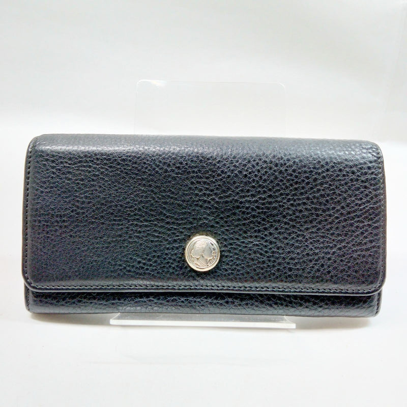 Bvlgari Long Wallet Black Leather