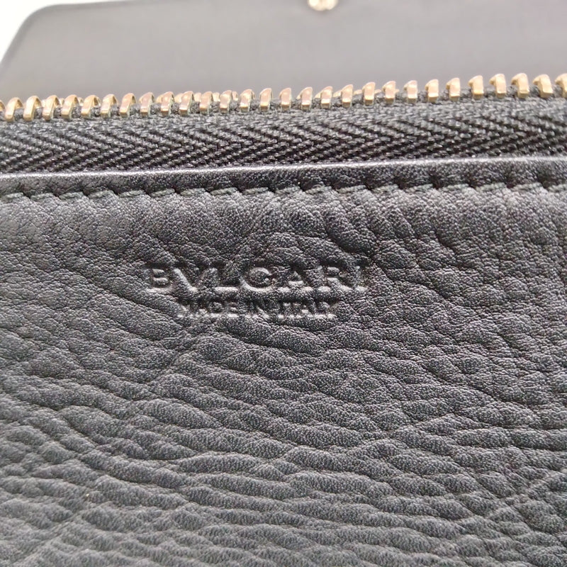 Bvlgari Long Wallet Black Leather