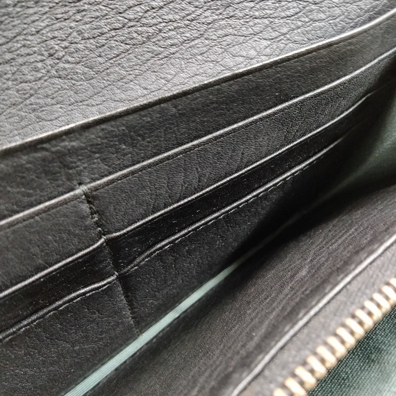 Bvlgari Long Wallet Black Leather