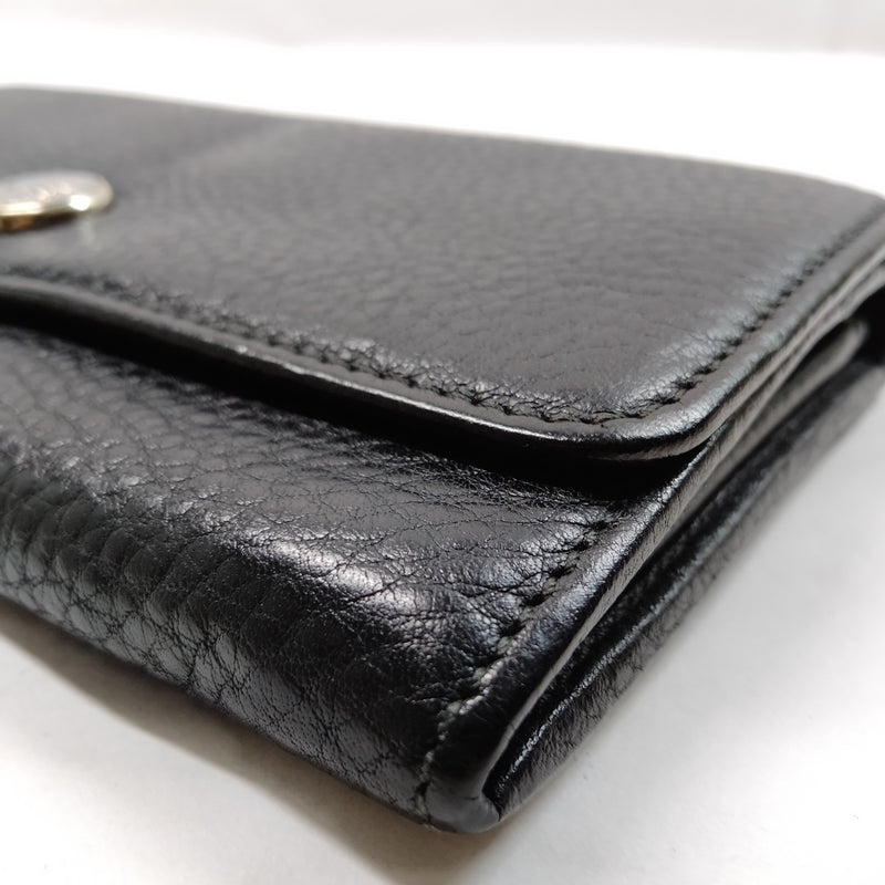 Bvlgari Long Wallet Black Leather