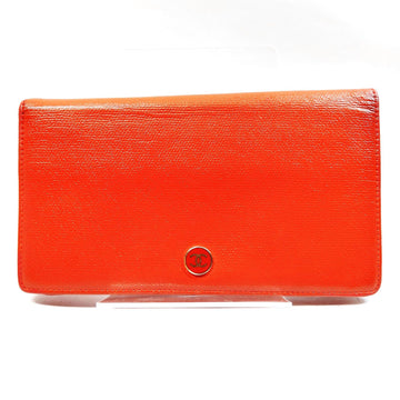 Chanel Long Wallet Orange Caviarskin
