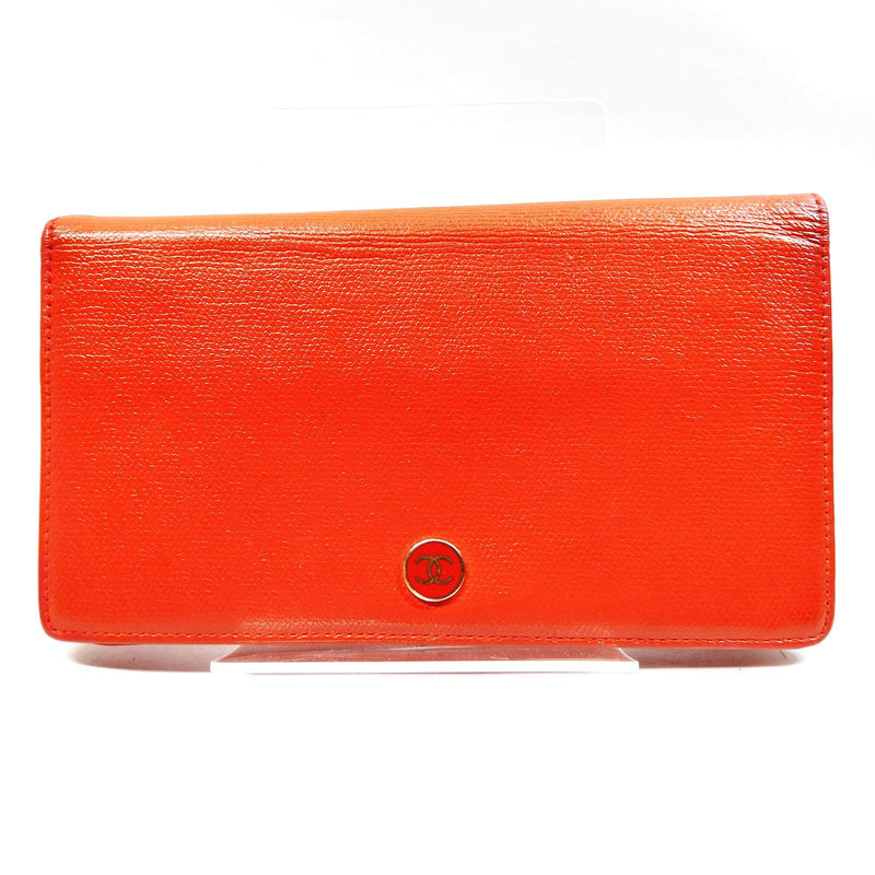 Chanel Long Wallet Orange Caviarskin