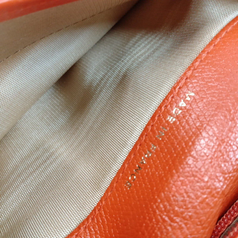 Chanel Long Wallet Orange Caviarskin
