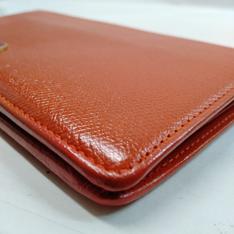 Chanel Long Wallet Orange Caviarskin