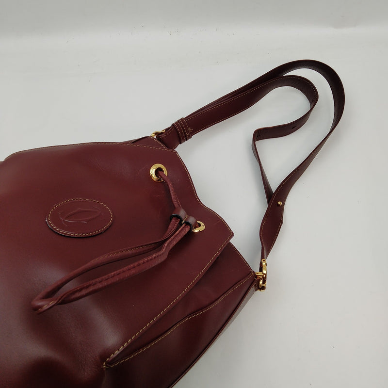 Cartier Shoulder Bag Bordeaux Leather