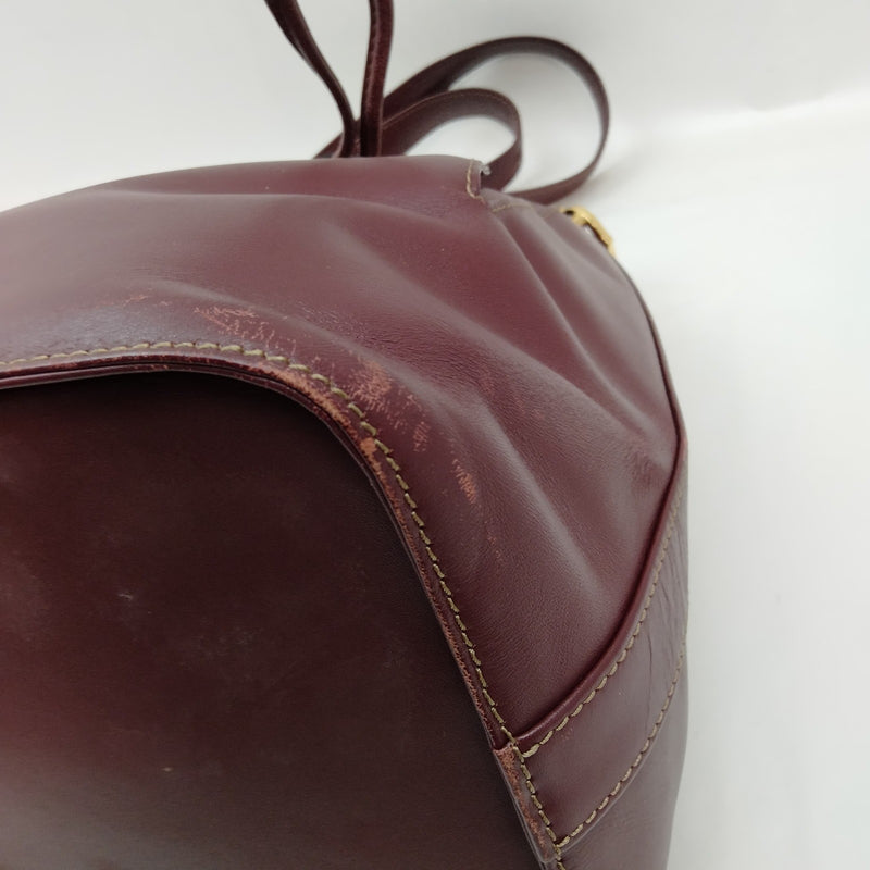 Cartier Shoulder Bag Bordeaux Leather