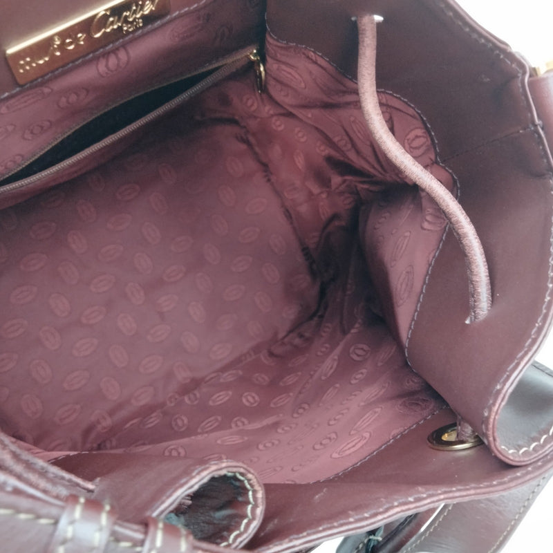 Cartier Shoulder Bag Bordeaux Leather