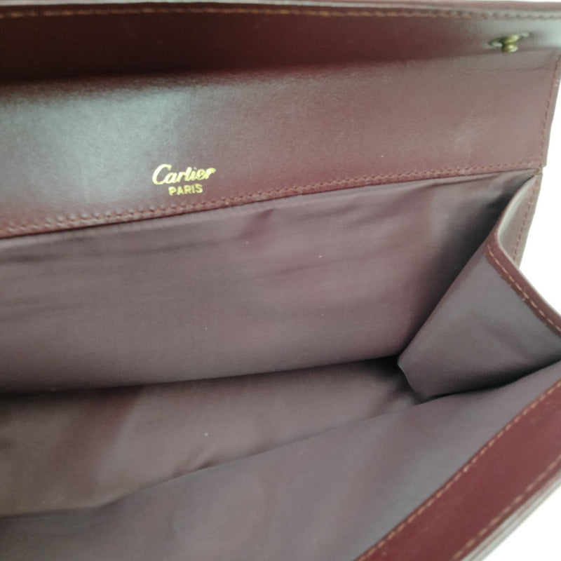 Cartier Shoulder Bag Bordeaux Leather