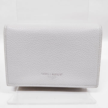 Saint Laurent Card Case White Leather