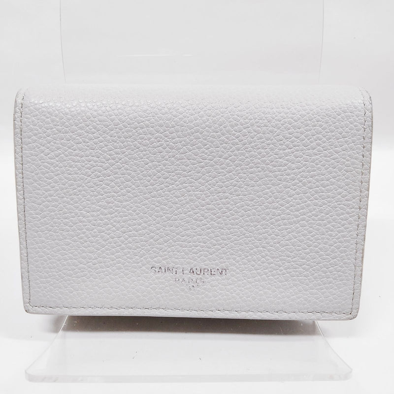 Saint Laurent Card Case White Leather