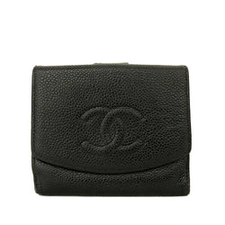 Chanel Cc Logo Grained Calfskin Bifold