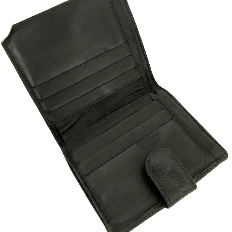 Chanel Cc Logo Grained Calfskin Bifold
