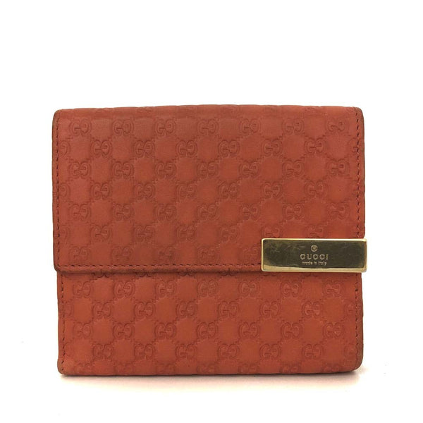Gucci Micro Ssima Gg Logo Leather Bifold