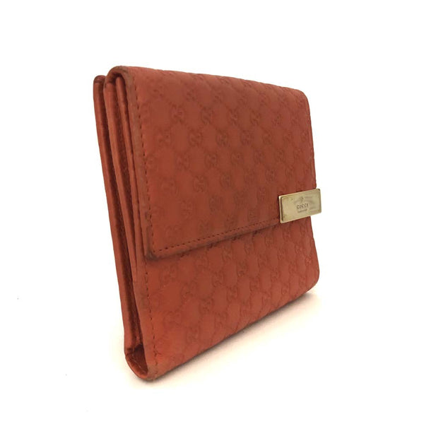 Gucci Micro Ssima Gg Logo Leather Bifold