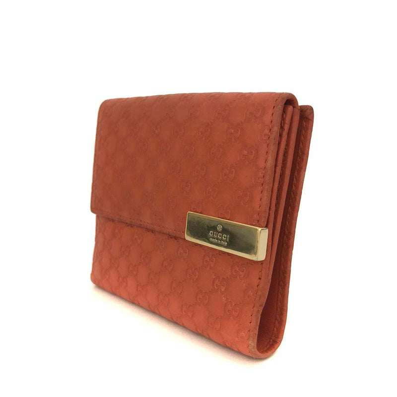 Gucci Micro Ssima Gg Logo Leather Bifold