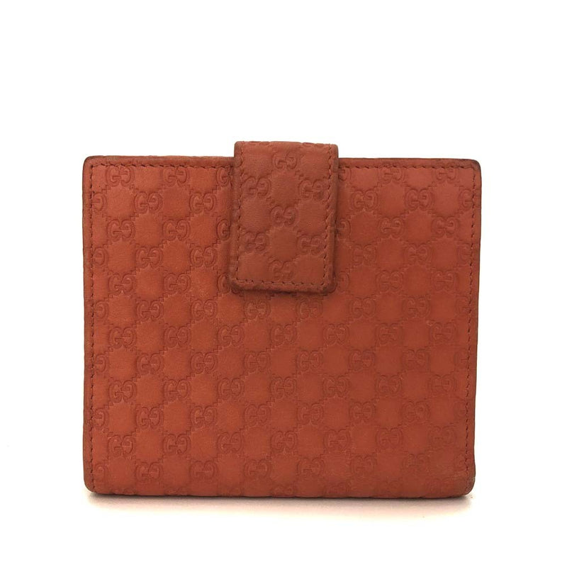 Gucci Micro Ssima Gg Logo Leather Bifold