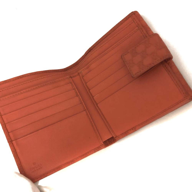 Gucci Micro Ssima Gg Logo Leather Bifold